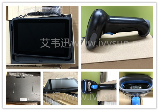 工業(yè)平板電腦M11和DS6502SR二維掃描槍.jpg 工業(yè)平板電腦M11和DS6502SR二維掃描槍.jpg